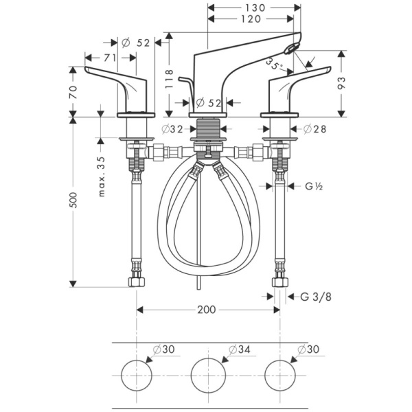 Смеситель Hansgrohe Focus 100 31937000