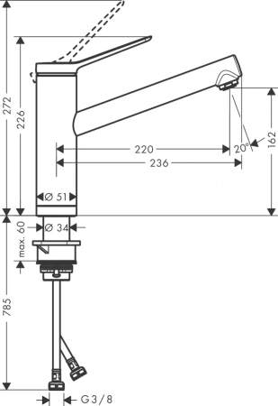 Смеситель Hansgrohe Zesis 74805000