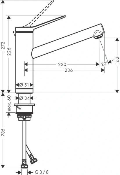 Смеситель Hansgrohe Zesis 74805000