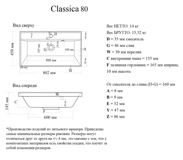 Тумба подвесная под умывальник Vela Каскад Хекси Classica 80 серая Тумба подвесная под умывальник Vela Каскад Хекси Classica 80 серая