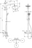 Душевая система термостатическая Hansgrohe Croma Showerpipe 1jet 27185000