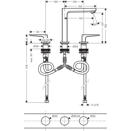 Смеситель Hansgrohe Metropol 160 32515670