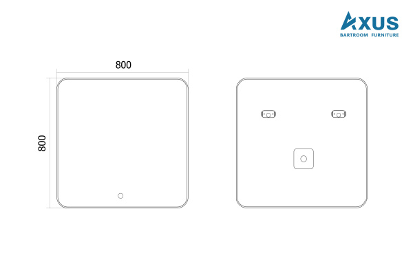 Зеркало Axus Tobo Eco 80х80