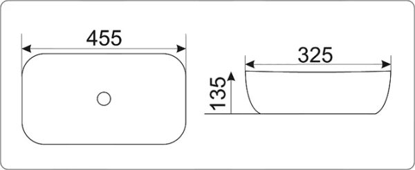 Умывальник CeramaLux D1333H009