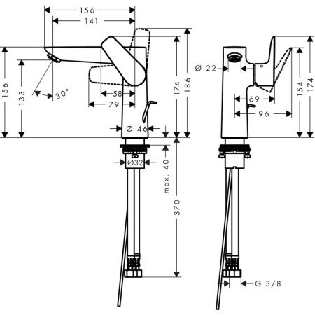 Смеситель Hansgrohe Talis 71754340