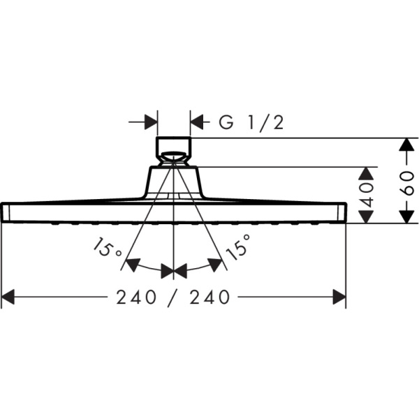 Тропический душ Hansgrohe Crometta E 1jet 26726000