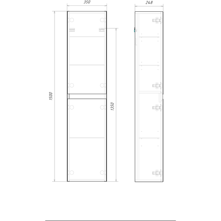 Пенал Aqwella Geometria 35x150