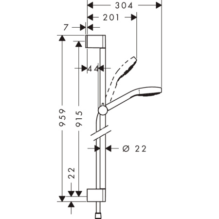 Душевой гарнитур Hansgrohe Croma Select S Vario 3jet 26572400