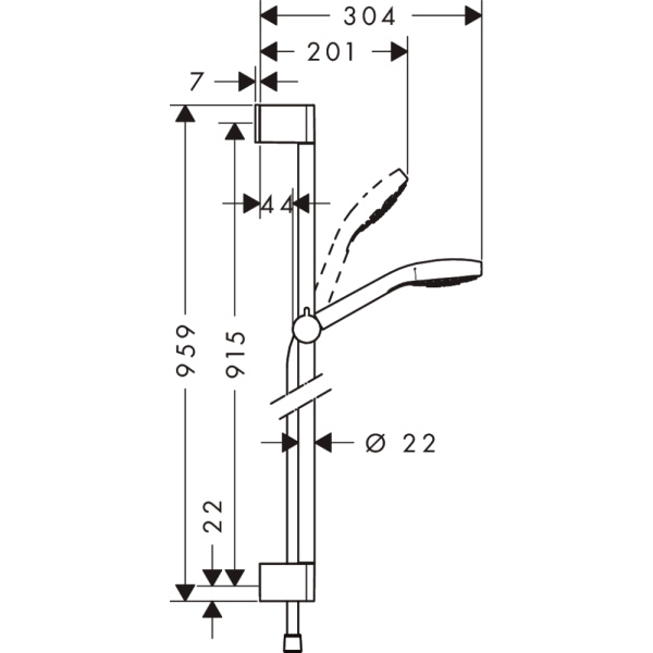 Душевой гарнитур Hansgrohe Croma Select E 3jet Vario 26592400
