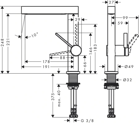 Смеситель Hansgrohe Finoris 76060700