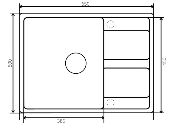 Кухонная мойка Zorg Apollo 60х50 черный оникс