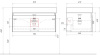 Тумба подвесная под умывальник Aqwella Geometria 80 зеленая с 1 ящиком