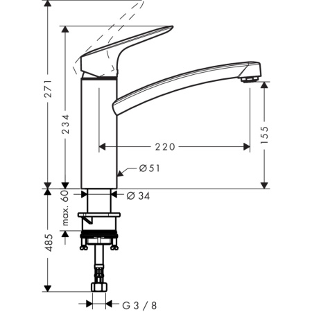 Смеситель Hansgrohe Logis 71832000