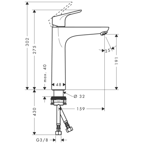 Смеситель Hansgrohe Focus 190 31518000