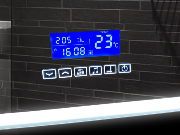 Зеркало Continent Glamour LED c многофункциональной панелью 70х90