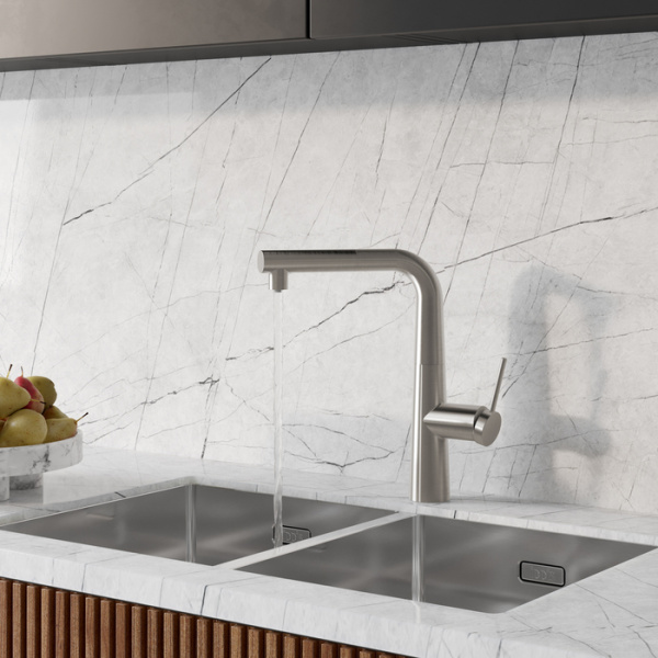 Смеситель для кухни под фильтр с выдвижным изливом Iddis Pure PURBNPFi05N