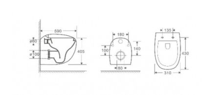 Подвесной унитаз WeltWasser Jeckenbach 004 GL-WT