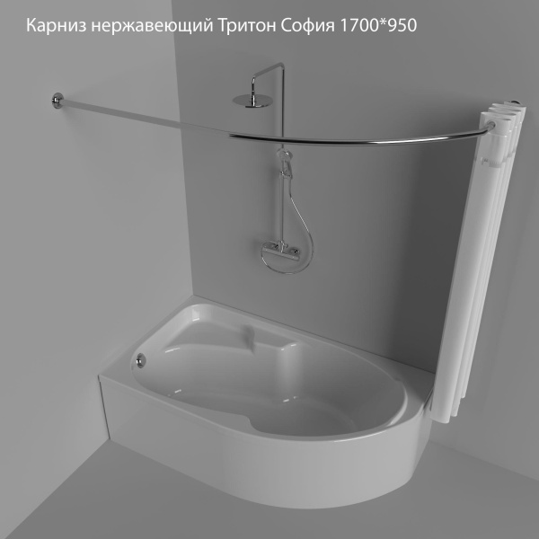 Карниз Triton София асимметричный 170х95 см