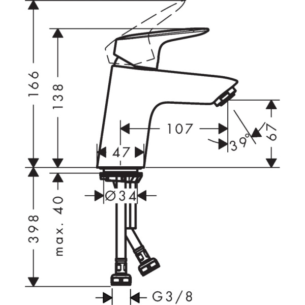 Смеситель Hansgrohe Logis 71077000