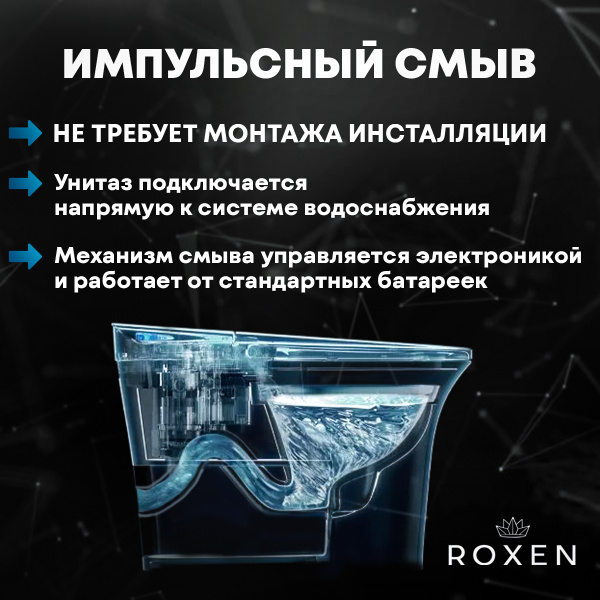 Подвесной унитаз Roxen Grown 620260-01 с импульсным смывом