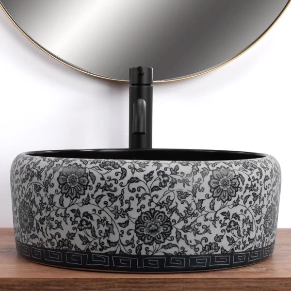 Умывальник Rea Florisa black matt U3307