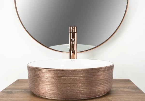 Умывальник Rea Sami Brush Rose Gold U3303
