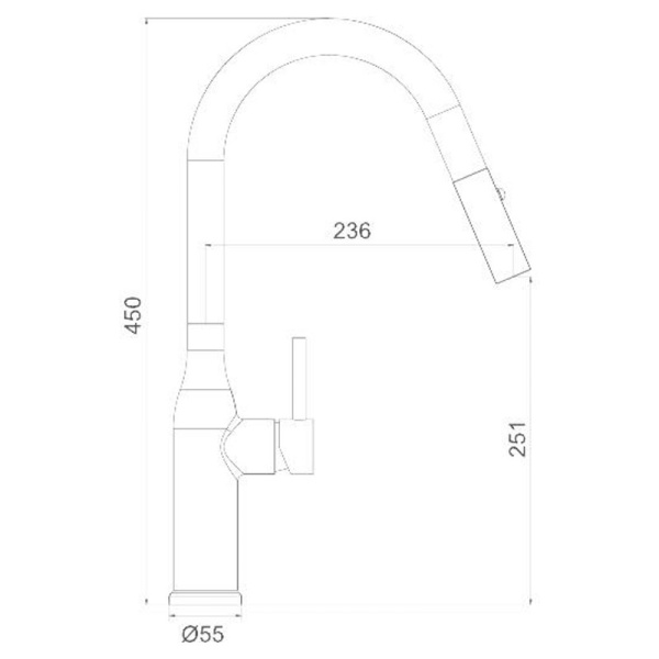 Смеситель с выдвижным изливом Gappo G4398-41