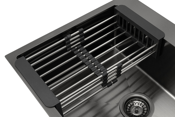 Кухонная мойка Arfeka Eco AR Black 45х50 с коландером и дозатором