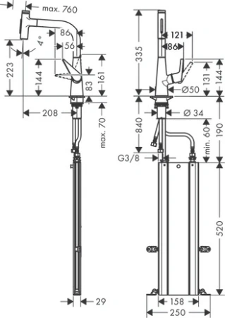 Смеситель Hansgrohe Talis 73868800