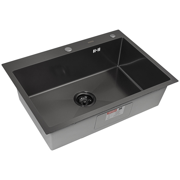 Кухонная мойка Arfeka Eco AR Black PVD Nano Decor Volcaniс Rock 70х50