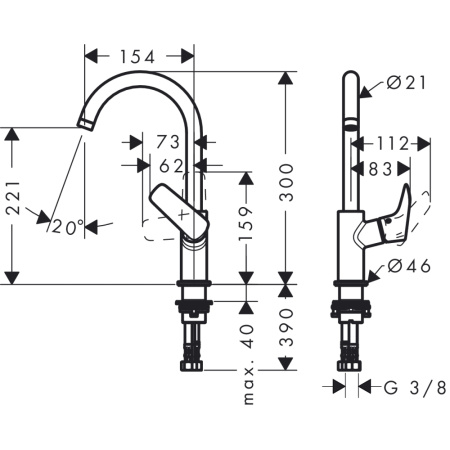 Смеситель Hansgrohe Logis 210 71131000