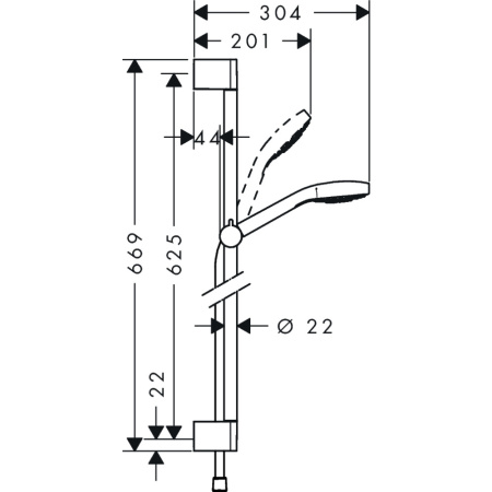 Душевой гарнитур Hansgrohe Croma Select E 3jet Multi 26580400
