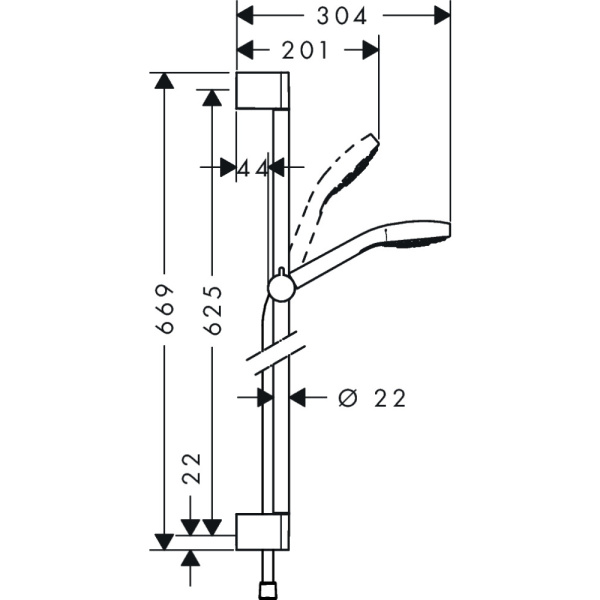 Душевой гарнитур Hansgrohe Croma Select E 3jet Multi 26580400