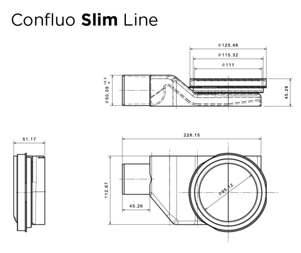 Душевой лоток Pestan Confluo Slim Line 30+