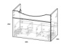 Тумба подвесная под умывальник Garda Onda 65