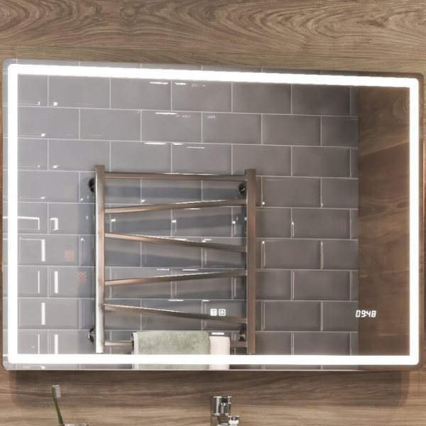 Зеркало Vigo Geometry Luxe 80х70 / 100х70 с подогревом и часами детальное фото Зеркало Vigo Geometry Luxe 80х70 / 100х70 с подогревом и часами