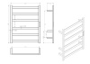 Полотенцесушитель электрический Roxen Plaza 11040-5063C 50х63