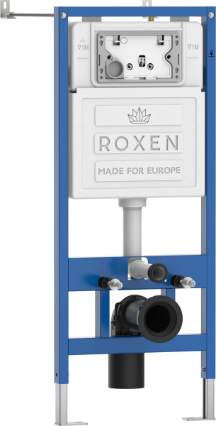Комплект инсталляции для подвесного унитаза Roxen StounFix Dual Fresh 968001 с кнопкой Roxen Santi 410260G