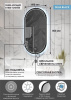 Зеркало Continent Delia LED черный 40х80