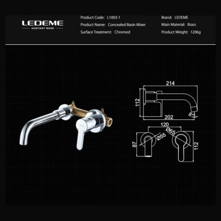 Смеситель Ledeme 1013
