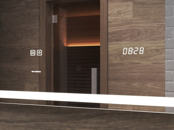 Зеркало Vigo Geometry Luxe 80х70 / 100х70 с подогревом и часами детальное фото Зеркало Vigo Geometry Luxe 80х70 / 100х70 с подогревом и часами