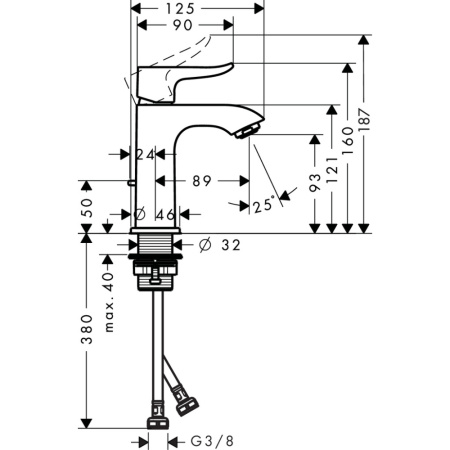 Смеситель Hansgrohe Metris 100 31088000