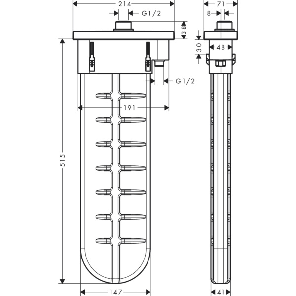 Встраиваемая часть Hansgrohe sBox 28020000