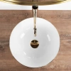 Умывальник Rea Stella gold brush white U9087