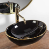 Умывальник Rea Sofia Black Gold Edge U3695