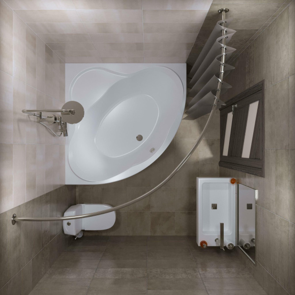 Карниз Triton Грация полукруглый 140х140 см
