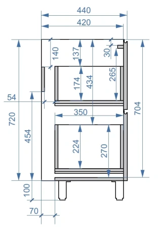 Тумба напольная Vela Бриз 80Н без планки под Milen TU27112