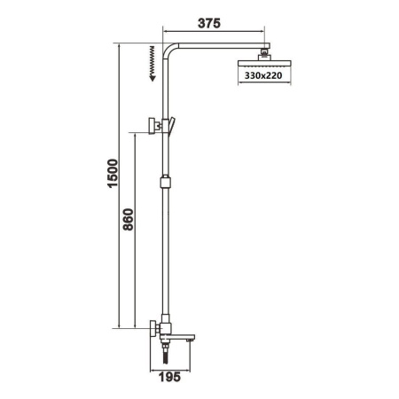 Душевая система Rose R1056T