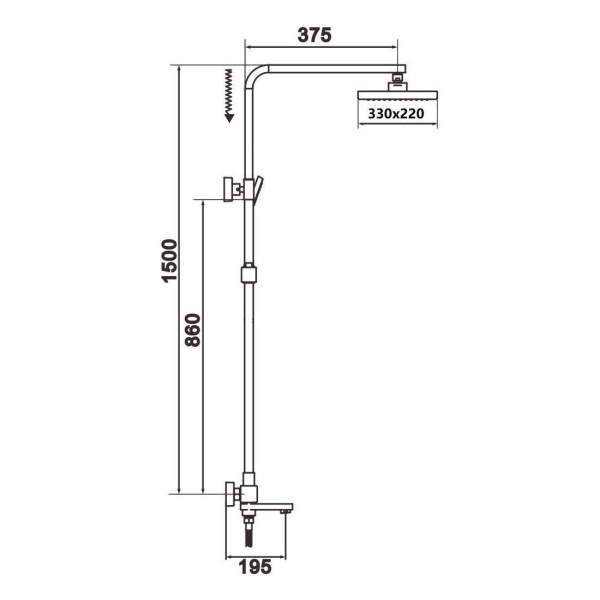 Душевая система Rose R1056T