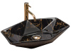 Умывальник Rea Vegas Black Marble Shiny U5603